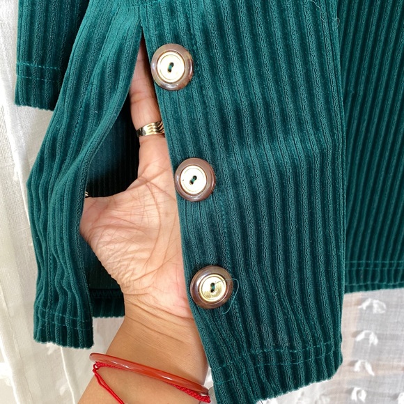 Dark emerald green DVF velvet tunic - Picture 5 of 6